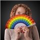9 Rainbow Folding Fans
