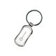 Rectangle Silver Split - Ring Keychain Polished Nickel
