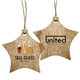 3 Wood Ornament - Star