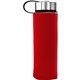 Metal Lanyard Lid 22 oz Frosted Glass Sleeve Bottle