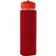 Pop Up Lid 22 oz Frosted Glass Sleeve Bottle