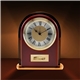 Rosewood and Black Glass Arch Clock