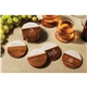 Acacia Wood Marble Coaster Set