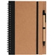 Kraft Hard Cover Spiral Notebook with Pen - ColorJet