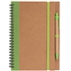 Kraft Hard Cover Spiral Notebook with Pen - ColorJet