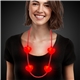 Jumbo Hearts Light Up Bead Necklace Red
