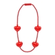 Jumbo Hearts Light Up Bead Necklace Red