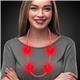 Jumbo Hearts Light Up Bead Necklace Pink