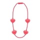 Jumbo Hearts Light Up Bead Necklace Pink
