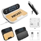 15W Bamboo Folding Charger With Digital Clock