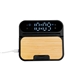15W Bamboo Folding Charger With Digital Clock