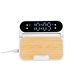 15W Bamboo Folding Charger With Digital Clock