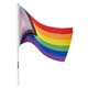 Prime Line b.free Rainbow Pride LGBTQ+ Handheld Flag