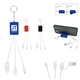 Multi - Charging Cable USB Hub Keyring