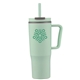 30 oz Double Wall Plastic Travel Mug with Handle Straw