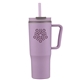 30 oz Double Wall Plastic Travel Mug with Handle Straw