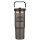 30 oz Double Wall Tumbler with Carrier, Stainless Steel Outer, Plastic Inner