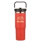 30 oz Double Wall Tumbler with Carrier, Stainless Steel Outer, Plastic Inner