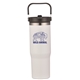 30 oz Double Wall Tumbler with Carrier, Stainless Steel Outer, Plastic Inner