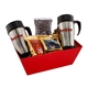Tray w / Mugs and Chocolate Covered Raisins