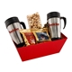 Tray w / Mugs and Caramel Popcorn