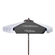 7 Wood Look Tilting Market Umbrella Kit With Valance