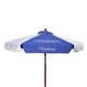 7 Wood Look Tilting Market Umbrella Kit With Valance