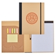 Recycled Cardboard Notebook w / Notepad and Sticky Notes