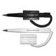 Financier Ball Point Pen with Coil Cord and Stick On Base - Blue Ink