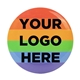 Rainbow Tinplate Button 2 1/4