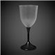 Light Up Frosted Wine Glass with Black Stem - 10 Ounce