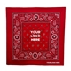 Red 22 x 22 Cotton Paisley Bandanas