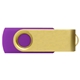 Type - C USB Flash Drive Gold Swivel