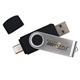 Scottsdale Flash Drive Type A C Silver Swivel
