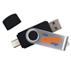 Scottsdale Flash Drive 3.0 Type A C Silver Swivel