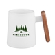 11 oz Ceramic Mug With Wooden Handle