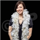 White with Gold Tinsel Feather Boa
