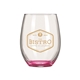Wine OClock 9oz ARC Stemless Wine Glass C8832 with Color Bottom