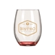 Wine OClock 9oz ARC Stemless Wine Glass C8832 with Color Bottom