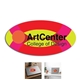 4 x 2 Oval Full Color Removable 6 Mil Kiss - Cut Stickers