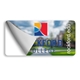 4 x 2 Rectangle Full Color Removable 6 Mil Kiss - Cut Stickers Rounded Corners