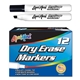 Set of 12 Chisel Tip Dry Erase Markers / Box - Black - USA Made