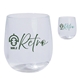 SiliPint Silicone 12 oz Crystal Clear Wine Glass