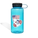 34 oz H2go Wide 2.0 - Aqua - Patriotic