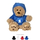 TED T. BEAR w / HOODIE 6 Plush Teddy Bear With Hoodie