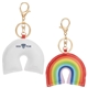 Rainbow Leather Keychain