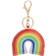 Rainbow Leather Keychain
