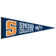12 x 30 Classic White Felt Pennant - With 1 sewn Strip