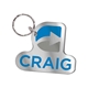Custom Shape Acrylic Key Ring - Metallic - up to 3 sq. inches