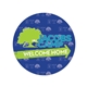 3 Round - White Vinyl Decal - Stock shape